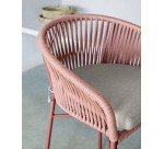 Tabouret Yanet corde et acier galvanisé H.65 cm