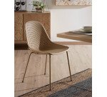 Chaise d'extérieur Quinby - plastique recyclable - pieds acier