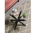 Table basse Full Argo en verre et pieds en acier noir Ø 82 cm