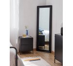 Table de chevet Shantay en acier finition noire 40 x 50 cm