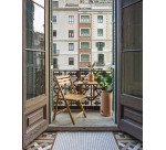 Table de balcon rabattable Amarilis - bois massif d'acacia L 40 x P 42 cm