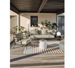 Sofá Mareluz 3 plazas de acero negro 197 cm