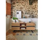 Planta artificial Anthurium con maceta de cemento 50 cm