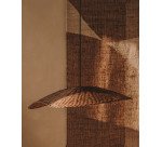 Abat-jour pour suspension Bisbal en rotin avec finition naturelle Ø 80 cm