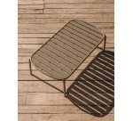Table basse de jardin Joncols en aluminium Ø 110 x 62 cm