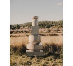 Table d'appoint ronde Garbet en ciment Ø 32 cm