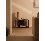 Módulo estantería mediano Litto de chapa de nogal 67 x 38 cm