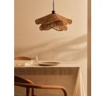 Pantalla para lámpara de techo Pontos de yute con acabado natural Ø 50 cm