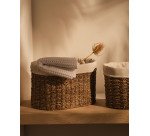 Lot Tossa de 2 paniers format moyen en fibres naturelles
