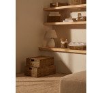 Lot Tossa de 2 boites avec couvercles en fibres naturelles 57 x 36 cm / 60 x 40 cm