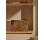 Lot Tossa de 2 boites avec couvercles en fibres naturelles 57 x 36 cm / 60 x 40 cm