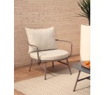 Fauteuil Bramant en acier finition mauve