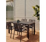 Table de jardin Culip en aluminium finition grise 150 x 77 cm