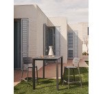 Mesa de exterior alta Culip de aluminio con acabado gris 150 x 77 cm