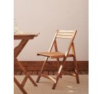 Chaise d'extérieur pliante Sadirar en bois d'acacia