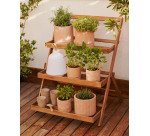 Étagère de jardin Victora en bois d'acacia 70 x 85 cm