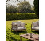 Fauteuil Sacova en bois d'eucalyptus massif