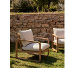 Sacaleta solid eucalyptus wood armchair