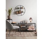 Étagère murale Across en acier avec finition noire Ø 55 cm