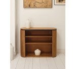 Étagères Licia en bois massif de manguier et métal peint en noir 120 x 90 cm