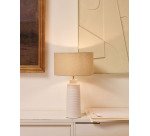 Lampe de table Mijal en céramique finition blanche