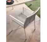 Chaise de jardin Culip en corde et aluminium blanc