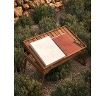 Plateau pliant Mani en bois d'acacia