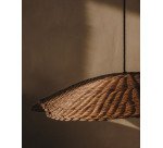Abat-jour pour suspension Bisbal en rotin avec finition naturelle Ø 80 cm