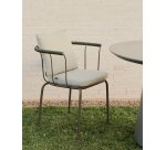 Silla Salguer de cuerda y acero con acabado pintado marrón