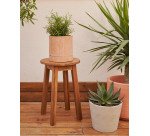 Repose-pieds de jardin Amel en bois d'acacia