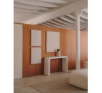 Cuadro Maha blanco con línea horizontal 52 x 72 cm