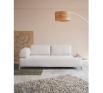 Plateau petit Compo en placage de chêne avec finition naturelle et structure en métal gris.