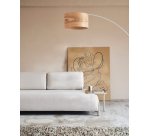 Bandeja grande Compo en chapa de roble con acabado natural y estructura de metal gris