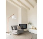 Alfombra redonda Takashi 100% lana gris Ø 200 cm