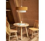 Plafonnier Bianella en coton et velours côtelé moutarde Ø 40 cm