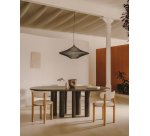 Plafonnier Makai en métal avec finition noire  Ø 87 cm