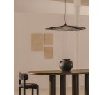 Plafonnier Makai en métal avec finition noire Ø 100 cm