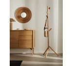 Portemanteau Nadue en bois de hêtre avec finition naturelle  170 cm