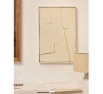 Cuadro abstracto Talin beige 60 x 90 cm
