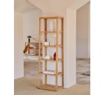 Étagère Maymai avec structure en bois de chêne 60 x 193 cm