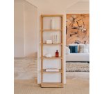 Étagère Maymai avec structure en bois de chêne 60 x 193 cm