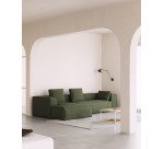Canapé Blok 4 places méridienne gauche vert 330 cm