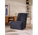 Fauteuil Gamer bleu et métal finition peinture noire