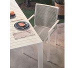 Table de jardin Culip en aluminium finition blanche 180 x 90 cm