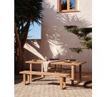 Mesa 100% exterior Canadell de madera maciza de teca reciclada 180 x 90 cm