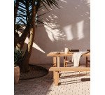 Mesa 100% exterior Canadell de madera maciza de teca reciclada 180 x 90 cm