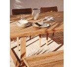 Mesa 100% exterior Canadell de madera maciza de teca reciclada 180 x 90 cm