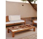 Table basse Forcanera en bois de teck massif 150 x 71 cm