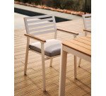 Chaise d'extérieur Bona aluminium - Blanche