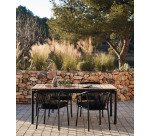 Chaise d'extérieur Xelida - corde et aluminium noire